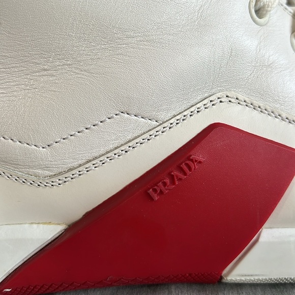 PRADA LINEA ROSSA HIGH TOP SNEAKERS 👟 Made in ITALY 🇮🇹 - Picture 8 of 17